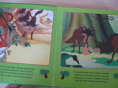 Leporelo s puzzle kniha džungle, 