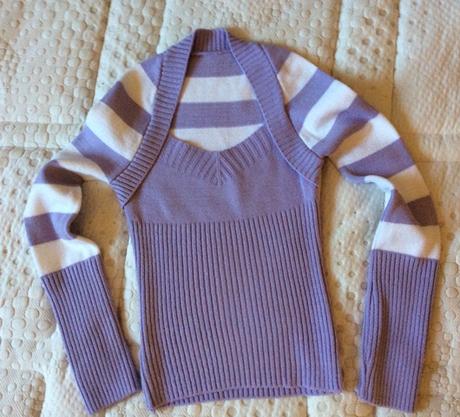 Pásikový pulóver zn. lycra v. 152/158, 158