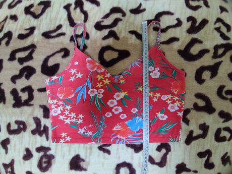 Cerveny kvetovaný top znacka calliope, vel.m, calliope,m