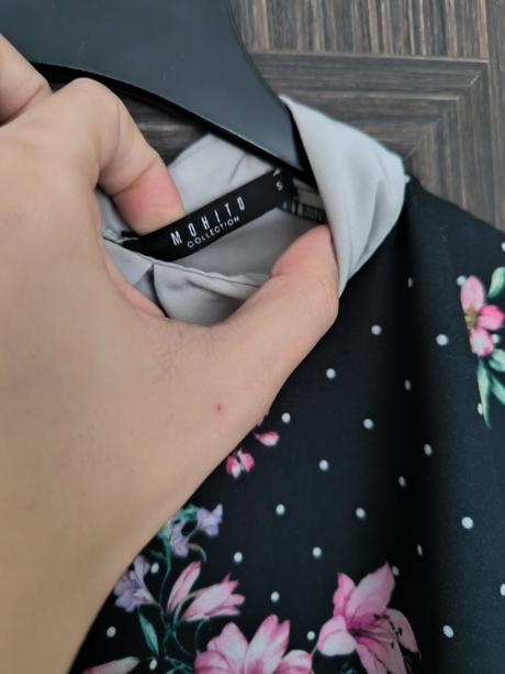 Kvetované šaty s límčekom, mohito,s