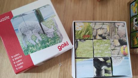 4x drevené kocky zvieratka, 