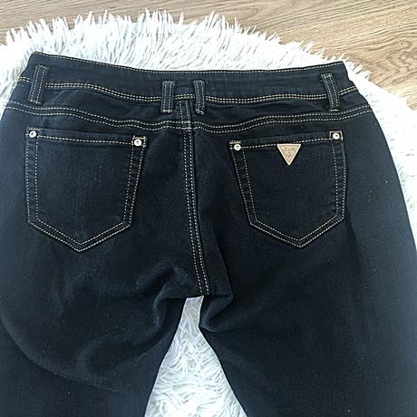 Damske čierne džínsy s ozdobnými zipsami miss cher, m