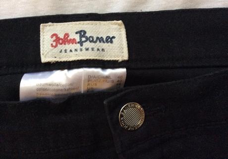 Kvalitné čierne nohavice john braner v. 40/42, 40