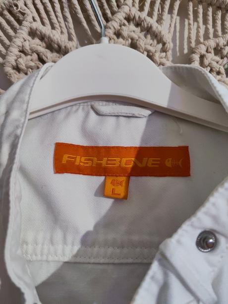 Tenká biela bundička fishbone, new yorker,l