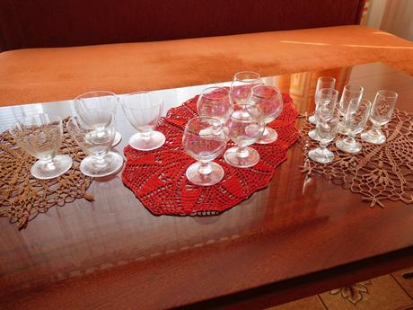 Likérové sklenené poháre, 