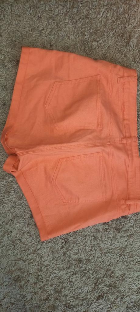 Oranžové riflove kraťasy hm, h&m,38