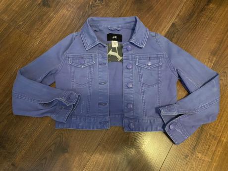 Riflová bundička, h&m,140