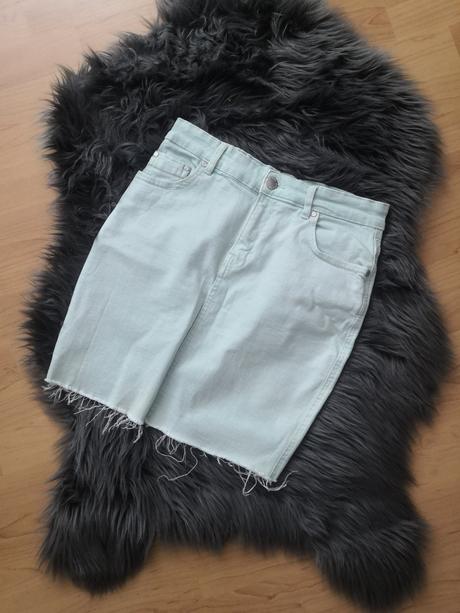 Mentolová riflová sukňa, amisu,s