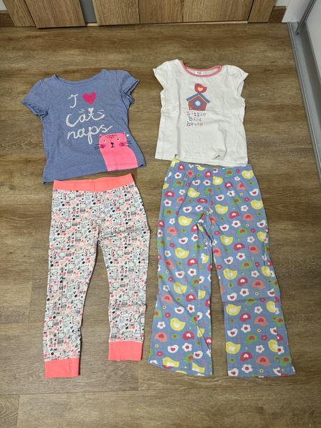 2x pyžamko mačičkové a vtáčikové, f&f,104