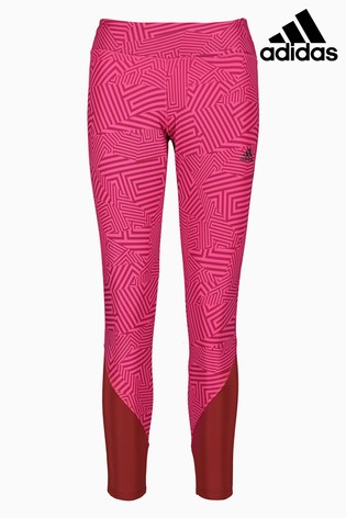 Ružové 3/4 legíny, adidas,m