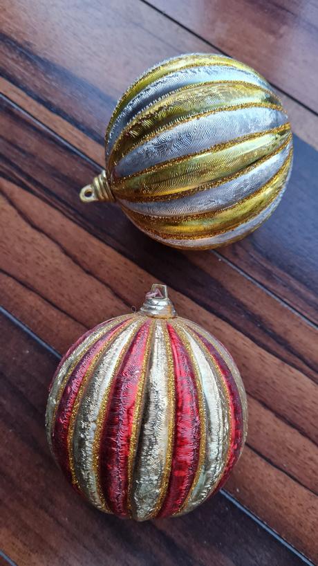 Retro vianocne ozdoby po babicke 2 ks,