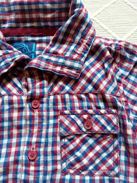 Krásna károvaná bavlnená košela, 116