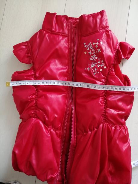 Vesticka červená pre dievčatka veľ. 110 - 116, funky diva,110