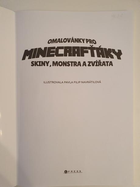 Minecraft omalovanky, 