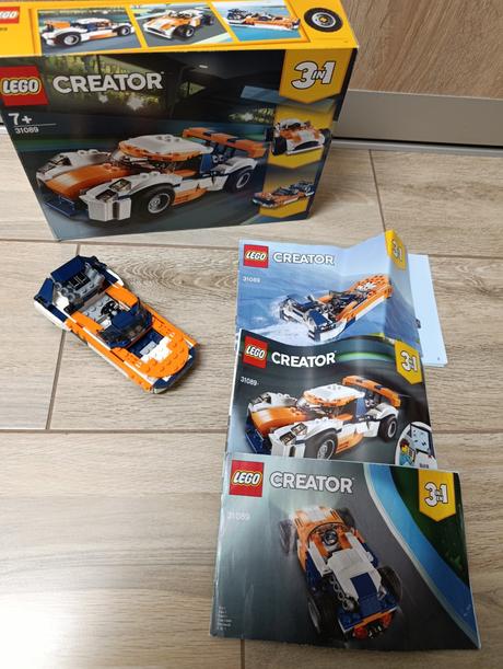 Lego creator 31089 - oranžové pretekárske auto, 