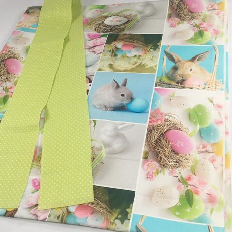 Zelený veľkonočný obrus 188/48 cm  skladom, 