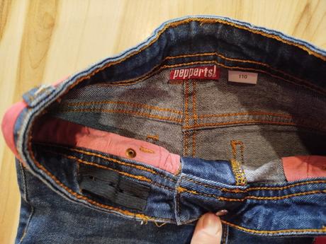 Riflové kraťasy s výšivkou a nastaviteľným pásom, pepperts,110