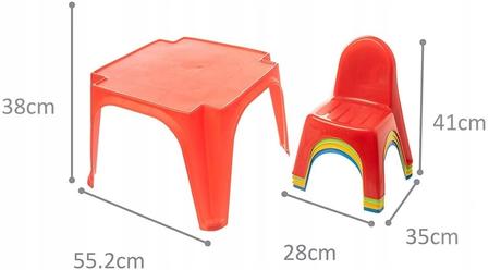 Detský plastový stôl so stoličkami 4ks, 