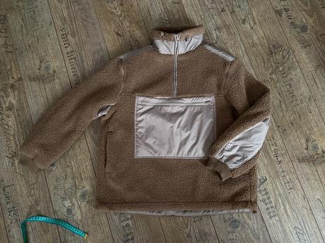 Teddy bunda s veľkým vreckom, h&m,xs