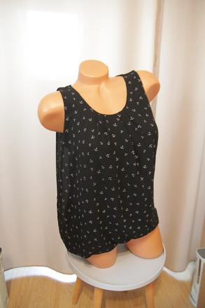 Čierny top s čipkou, m/l, m