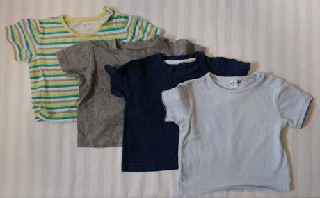 4 ks chlapčenských farebných tričiek 9-12 mesiacov, george,80