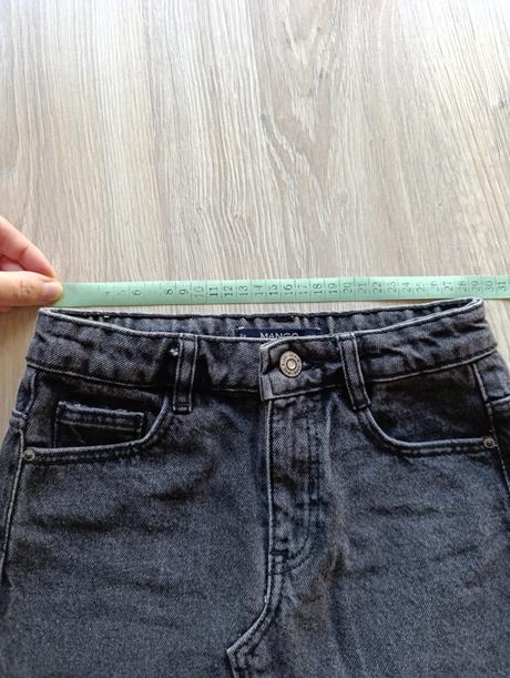 Dievčenská čierna riflová sukňa, mango,122