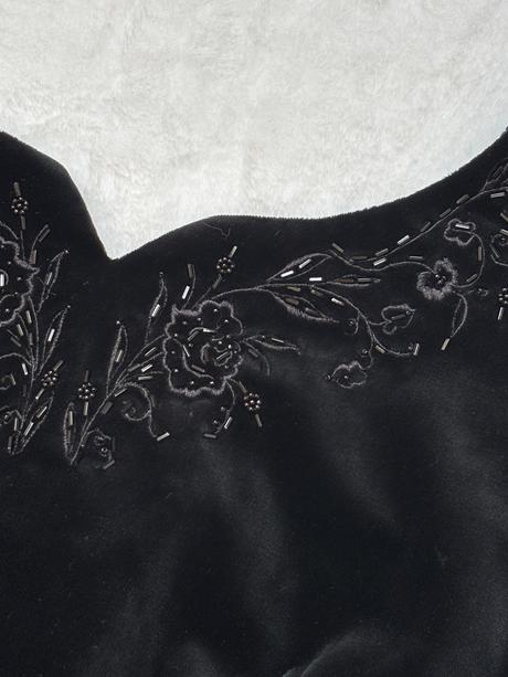 Laura ashley zamatové šaty s vyšivkou, laura ashley,40