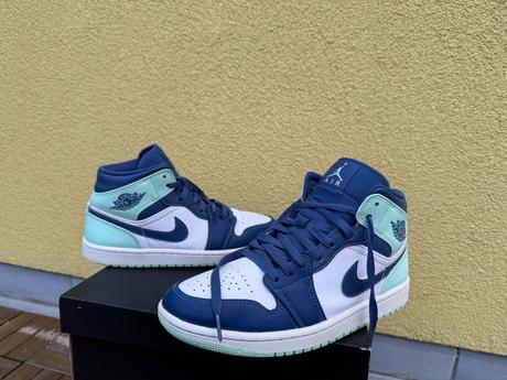 Nike air jordan 1 mid blue mint veľ. 41, air jordan,41
