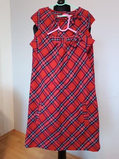 Kárované šaty, h&m,122