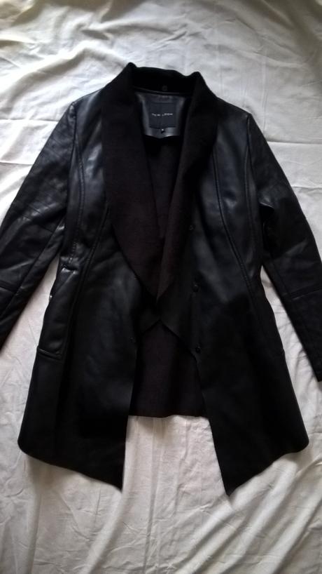 Koženkové predlžené sako, 36