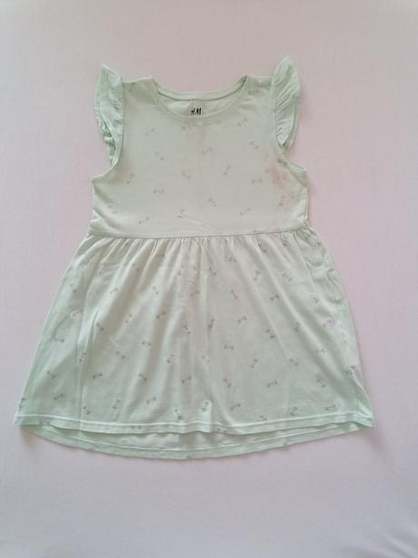 Šaty 98/104 svetlotyrkysove, h&m,98