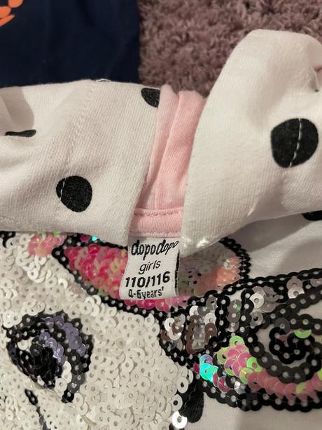 Pončo, tričko, mikina spolu, 110