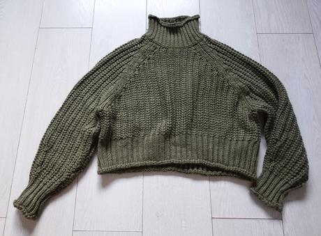 Hrubší mäkký pletený sveter h&m, h&m,xs