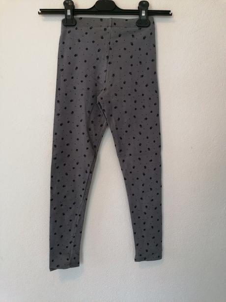 Nenosené sive legíny pre 9_10r, h&m,140