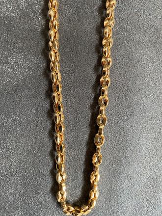 Pozlátená ,puncovaná retiazka z chirurgickej ocele,