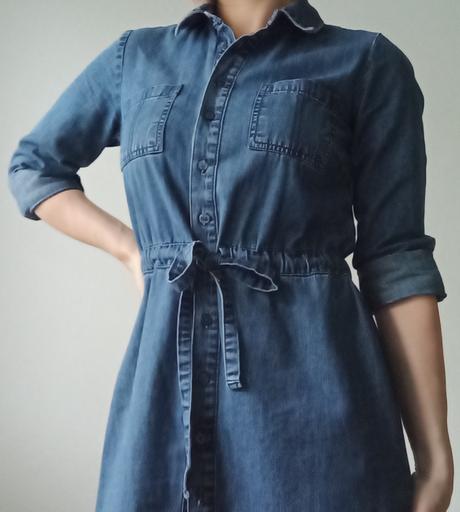 Riflové šaty na zapínanie (už s poštou), xs