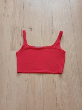 Červené tielko crop top, terranova,xs