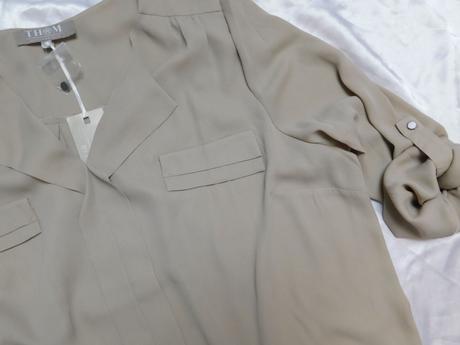 Luxusna bluzka s roll-up rukavom, 48