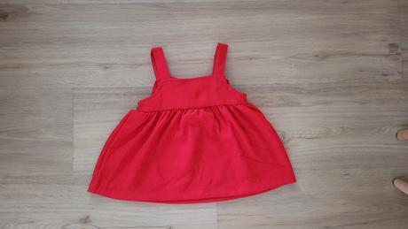 Červené šaty s mašľou veľ. 80, 80