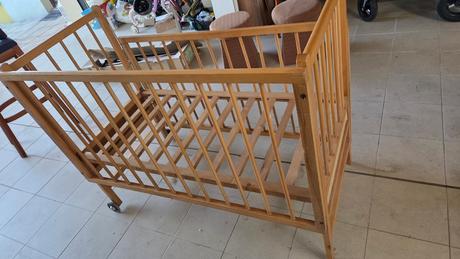 Detská drevená postieľka, šírka (cm): 120,dĺžka (cm): 60