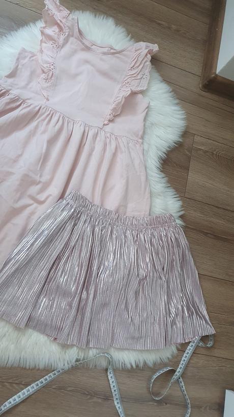 Letné bavlnené saty h&m +sukienka gratis, h&m,134