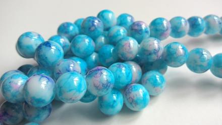 Korálky melírované 10 mm,