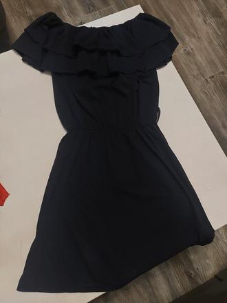 Tmavomodré šaty, s