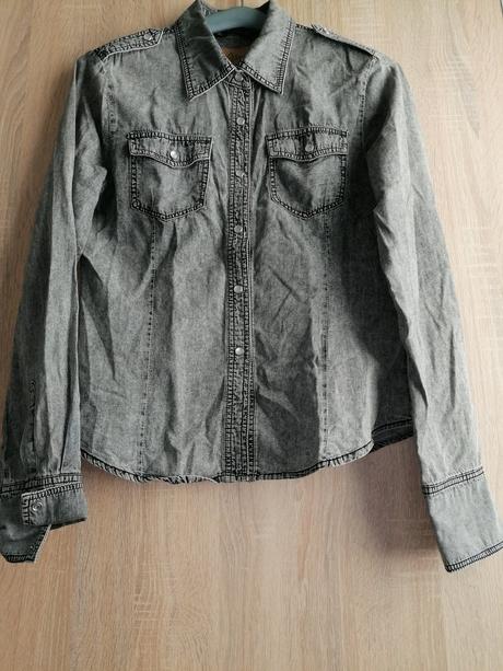 Bavlnená košeľa rifľového vzhľadu, l