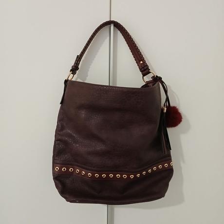 Veľká bordová kabelka na rameno ccc, ccc