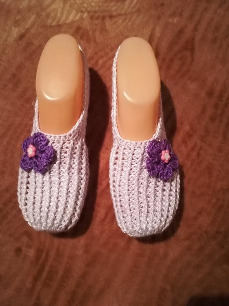 Háčkované papučky 005, 38
