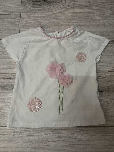 Pôvabné tričko s kvetmi, chicco,80