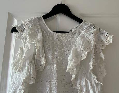 Biely top s volánmi, zara, m/38, zara,m