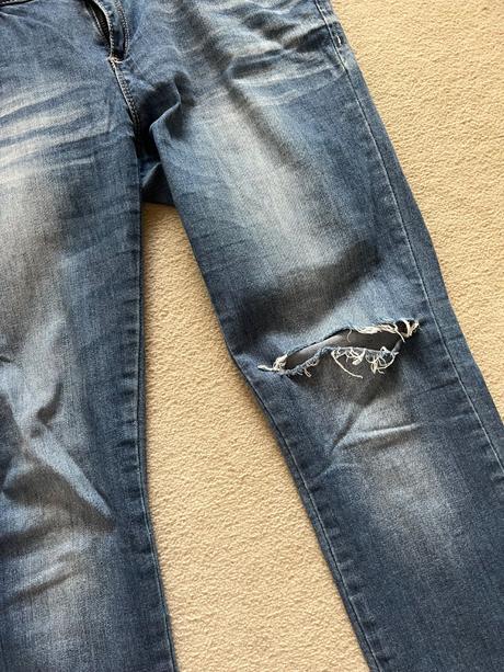 Modré rifle s dierami, fishbone,l