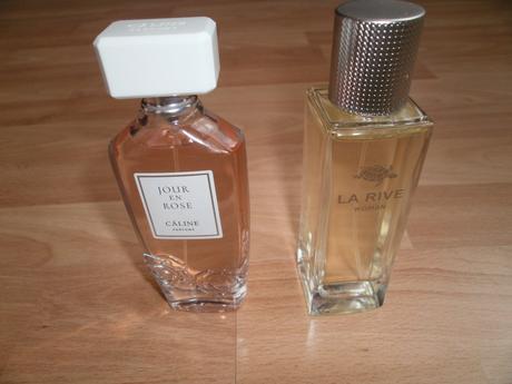 Dve párkrát použité parfumované vody, 